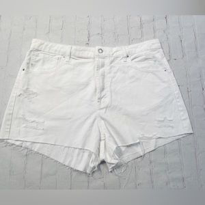 [Wild fable] NWT super high rise cutoff distressed white denim short 16